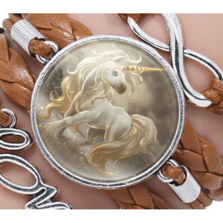 Buy wholesale Peaceful rhodium silver horse/unicorn bracelet