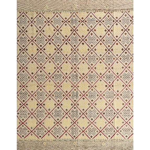 Ahgly Company Machine Washable Indoor Rectangle Abstract Orange Salmon Pink Area Rugs, 5' x 8'