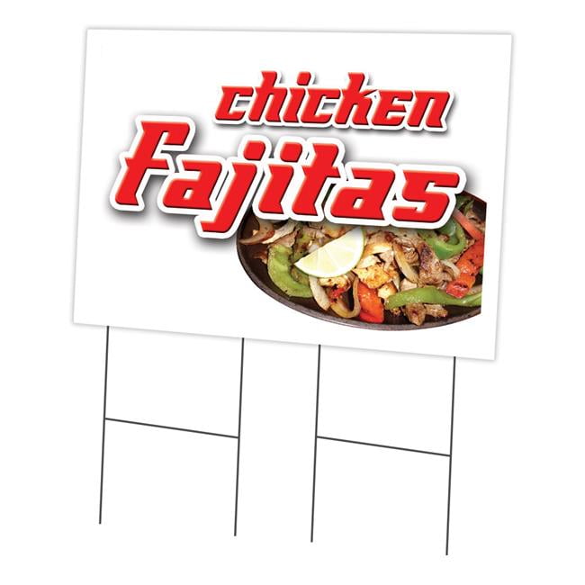 SignMission C2436DSChicken Fajitas 24 x 36 in. Chicken Fajitas Yard