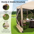 thumbnail image 6 of 11.5 x 11.5 FT Pop Up Screen House Tent with Carry Bag, Outdoor Mesh Canopy for Camping and Picnic, 6 of 9