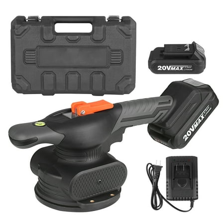 Andoer Tile Tiling Machine Smart Tile Installation Machine Tile Lifter Rechargeable Tile Leveling Vibrator Suction Cup Electric Handheld Tile Leveling Machine Tool with Tile Hole Locator for Floor