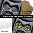 thumbnail image 4 of Car Coasters 2 Pack Stone Cup Holder Cute Sloths on The Yellow Lemons Absorbent Drink Car Coaster Ceramic Set Small Cup Coasters, 4 of 5