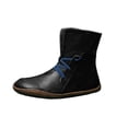 thumbnail image 2 of Nuevas botas de tubo medio para mujer de otoño/invierno, botas planas de color sólido, botas de nieve para mujer, 2 of 5