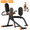 Black and Orange, variant on FasBrand Multiple Adjustable Resistance Hip Abductor Machine, Quiet Glute & Leg Workout Equipment for Hips Shaping & Strength Training, 440 lbs Max Load, Ideal for Home Gym Use