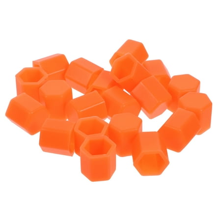 GOOHOCHY Wheel Lug Nut Cover for Vehicle Orange 20Pcs 1.50X1.50X1.50In