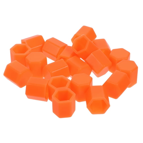 GOOHOCHY Wheel Lug Nut Cover for Vehicle Orange 20Pcs 1.50X1.50X1.50In