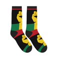 thumbnail image 4 of Women's Men's Black Power African Flag Colorful Novelty Pattern Crew Athletic Socks, 4 of 7