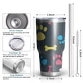 thumbnail image 6 of 30oz Cool Pet Background Dog Paw Tumblers Stainless Steel Tumbler with Lid and Straw,Vacuum Insulated Double Wall Travel Tumbler Cups Mug with Cleaning Brush for Coffee,Tea, 6 of 7