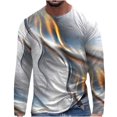 thumbnail image 1 of Camiseta de manga larga con cuello redondo Honeeladyy, camiseta de manga larga con estampado 3D para hombre, camiseta holgada con cuello redondo., 1 of 1