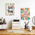 thumbnail image 4 of You Can Do It Canvas Wall Art,Retro Groovy Hippie Preppy Style Inspirational Canvas Artwork Picture Poster Decor for Home Bedroom Living Room Girl Room Office,12 x15 Inch, 4 of 6