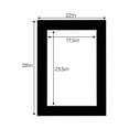 thumbnail image 3 of Black Suede Acid Free 22x28 Picture Frame Mats with White Core Bevel Cut for 18x24 Pictures - Fits, 3 of 3