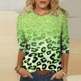 thumbnail image 2 of HKEJIAOI Hauts à Manches 3/4 Womens Imprimé Floral Tunique Blouse L Summer Tops, 2 of 5