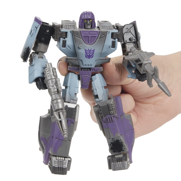 Transformers Netflix War For Cybertron | Figura Decepticon Mirage Deluxe | 14 Cm Con 3 Accessori - 2