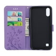 thumbnail image 3 of Samsung Galaxy A10 Wallet Case, Dteck Embossed Flower PU Leather Magnetic Flip Stand Case Cover [Built-in Card Slots][w/ Hand Strap] For Samsung Galaxy A10, Light Purple, 3 of 4