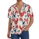 thumbnail image 1 of Balery Roosters Camisa Casual de Manga Corta con Botones para Hombre, Texturizada, Estilo Cubano, para Playa, Verano-Large, 1 of 5