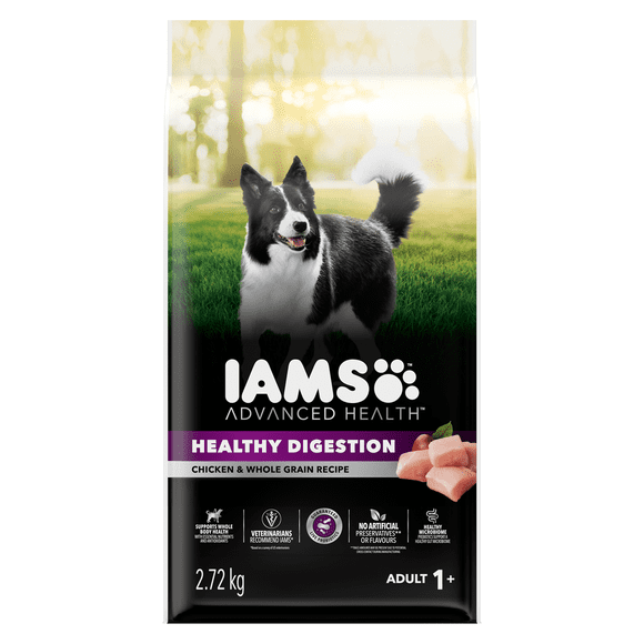 Iams Advanced Health Adult Healthy Digestion Dry Dog Food Chicken & Whole Grains Recipe 2.72kg