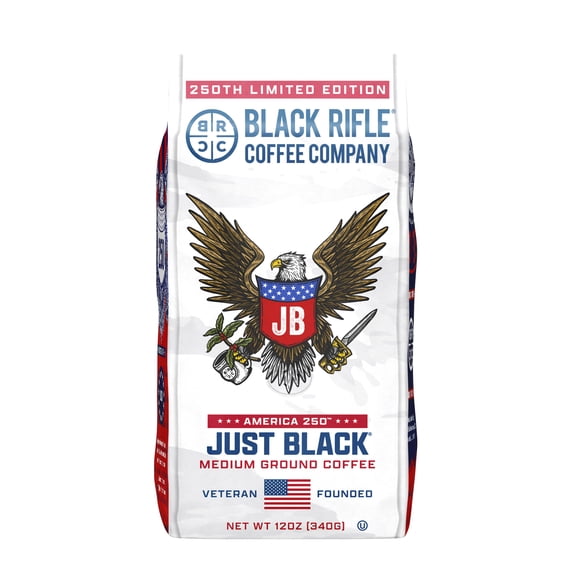 Black Rifle Coffee Company Just Black, Medium Roast, Ground Coffee,12 oz