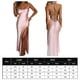 thumbnail image 2 of Vestido Largo De Fiesta Vestido largo de fiesta sin espalda con abertura lateral Vestido de satén sexy Club sin mangas (Rosa M) Cgtredaw para Mujer Rosa T XL, 2 of 6