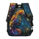 thumbnail image 4 of Fotbe Neon Seahorse Underwater Realm Mochila Casual con Estampado para Escuela, Viajes y Actividades al Aire Libre - Duradera, Ligera y Cómoda, 4 of 5