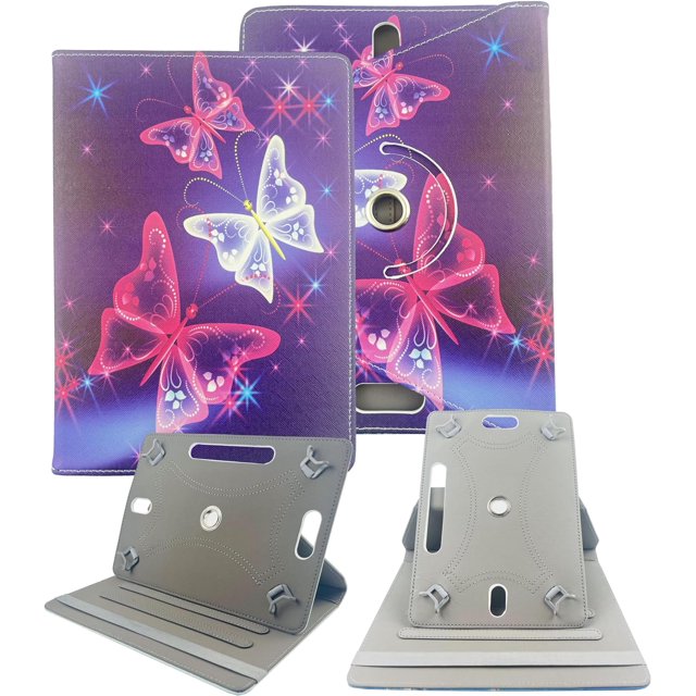 Funda universal para tabletas de 10" y 10,1", funda protectora tipo folio de piel sintética con función atril multiángulo.