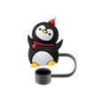 thumbnail image 2 of HHGBAD Christmas Straw Covers Cap - Reusable Food Grade Straw Toppers for Tumblers, 10mm Christmas Themed Straw Stoppers, Cute Santa Claus & Snowman Designs, 2 of 5