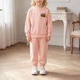 thumbnail image 2 of yboeqw Toddler Child Girls Outfit Sets Warm Cute Print Fall Winter Casual Sweatshirts and Pants for Girls,Size 2-3 Years, 2 of 8