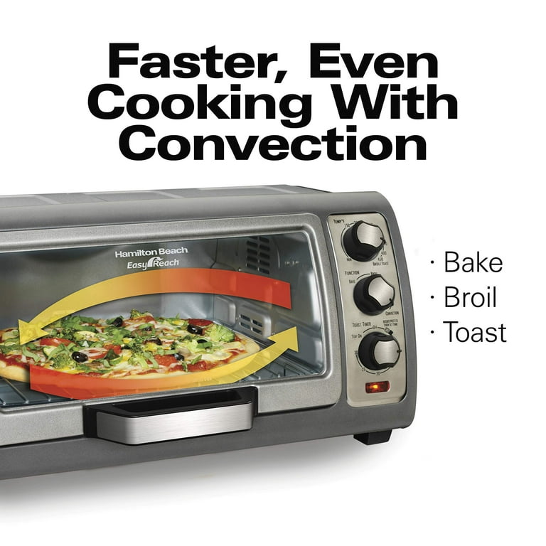 Hamilton Beach Toaster Oven Large Capacity Counter Chrome Top Oven, Model#  31100D - Walmart.com in 2023