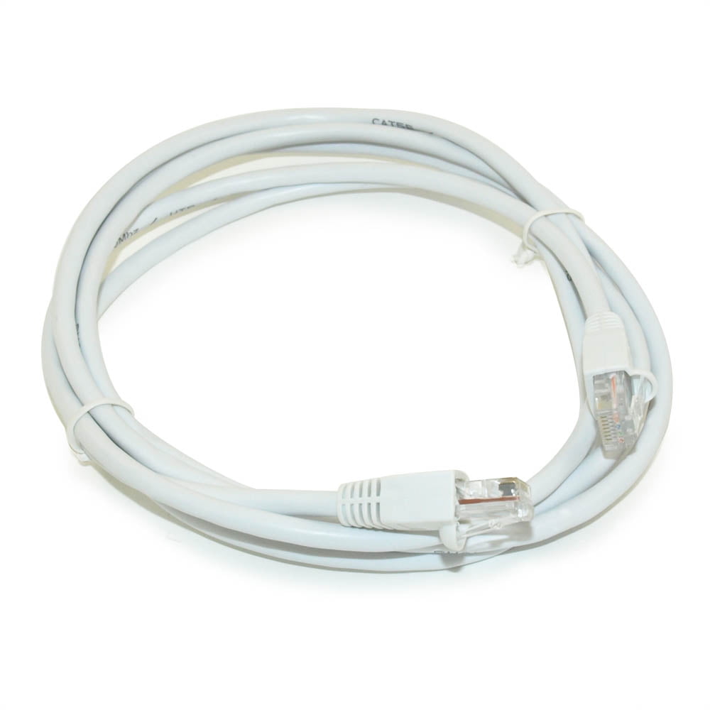 MyCableMart 3ft Cat5E Ethernet RJ45 Patch Cable Stranded White Snagless Booted
