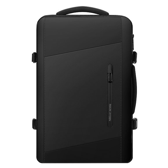 MARK RYDEN Expandable 28L-41L Business Travel Backpack for Men with USB Port, Waterproof Oxford Fabric, 17.3" Laptop Compartment, and Multi-Functional Design in Classic Black