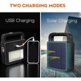 thumbnail image 3 of Solar Camping Lights Battery Operated Emergency Light,Handheld Solar Camping Flashlights,3 Modes of USB Rechargeable Solar Powered Lanterns for Outdoor/Indoor/Camping/Fishing Black, 3 of 7