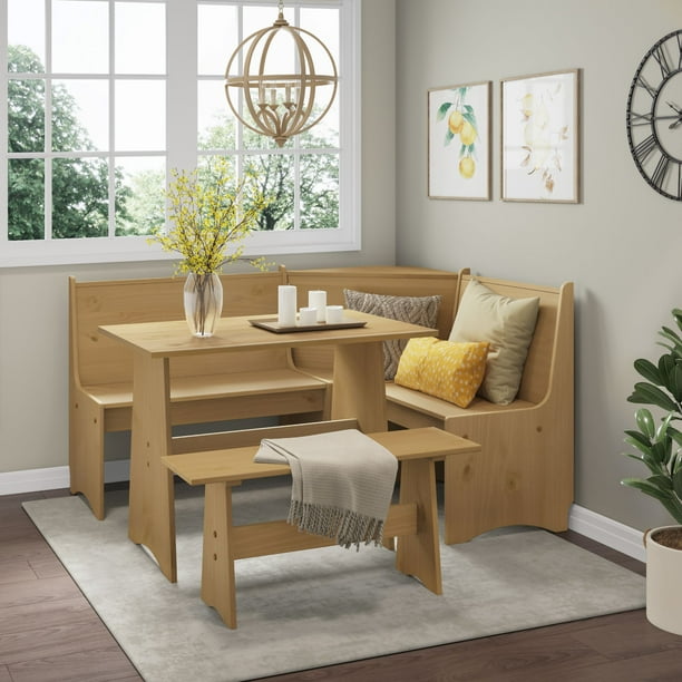 Woven Paths Cottonwood 3 Piece Small, Small Space Corner Kitchen Table