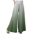 thumbnail image 3 of Wycnly on Sale Pants for Women Womens Plus Size Pants Fashion Gradient Print Loose Wide Leg Palazzo Long Pants Fall Casual Linen Elastic Waist Ladies Trousers, 3 of 5