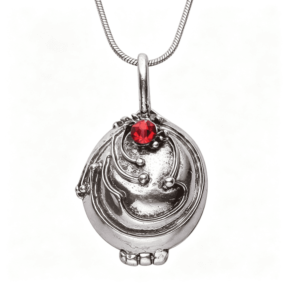 DESIGNICE Store Elena Gilbert Vampire Vervain Locket Silver Tone Opening Pendant Necklace, Elegant Locket Necklace