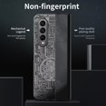 thumbnail image 6 of MonsDirect for 7.6 inch Samsung Galaxy Z Fold 4 5G 2022 Case, Mechainical Gear Clear Plating Frame Hard PC Back Shell With Screen Protector, Slim Folding Hinge Protection for Galaxy Z Fold 4, Black, 6 of 7