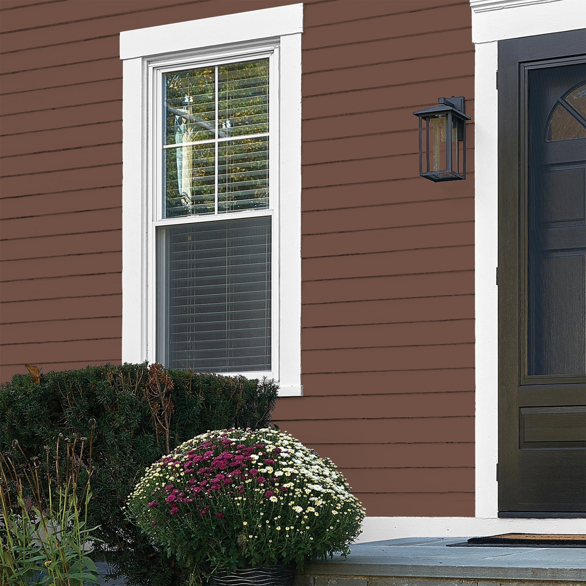 Glidden One Coat Bigfoot / Brown Flat Exterior Paint with Primer, 1 Gallon