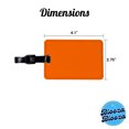 thumbnail image 3 of It's Just a Solid Orange Color Faux Leather Travel Luggage Tag, 3 of 7