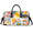 Black, variant on Boho Gym Bag for Women Men, Travel Duffle Bag Lightweight Waterproof Carry on Weekender Overnight Tote for Dance Cheer Sport, Chicken Rainbow
