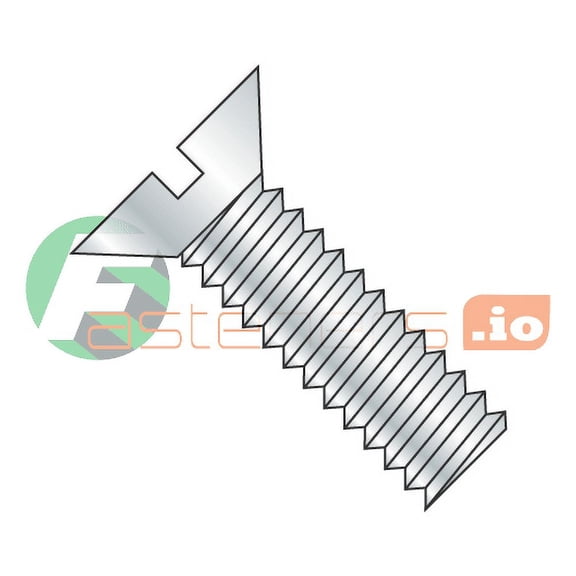 6-32 x 3 1/2" Machine Screws / Slotted / Flat Head / Steel / Zinc (Quantity: 1,000 pcs)