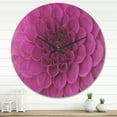 thumbnail image 2 of Designart 'Close Up Purple Flower and Petals ' Modern Wood Wall Clock, 2 of 5