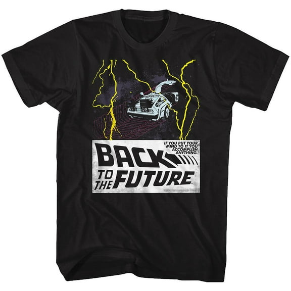 Back To The Future In Space Black Adult T-Shirt 6Xl