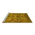 thumbnail image 2 of Ahgly Company Machine Washable Indoor Rectangle Oriental Yellow Traditional Area Rugs, 8' x 10', 2 of 4