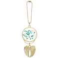 thumbnail image 1 of Porte-clés de Voiture Motif Vert Orange avec Inscription Musicale Angel Pendentif Aile, 1 of 4