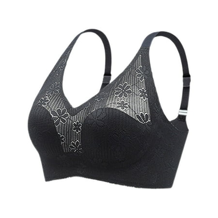 Fsqjgq Womens Underwear Sports Bras for Women Large Bust Bra for Backless Dress Wireless Bra Seamless Smooth T Shirt Bra Plus Size Lace Mesh Bras Underwire Brassiere Underwire Bandeau Bras Lingerie