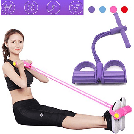 Firmou 4 Tubes Sit-up Pull Rope Exercise Equipment Pedal Resistance Band  Elastic Tension Rope for Home Yoga Workout Multifunction Pedal Arm Leg  Trainer | Walmart Canada