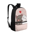 thumbnail image 2 of Uorisanigo 17 inch Backpack School Bags for Kids Love Cat Student School Bag for Preschool Elementary Kindergarten Casual Daypack with Adjustable Padded Straps Durable, 2 of 6