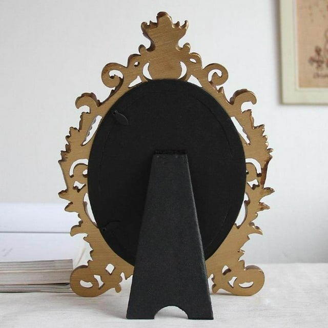 serony Cadre Photo Rétro Vintage 8x6 Pieds' Support Photo Ornement de Table Cadre Photo 5x7 Pieds' Support Photo Déco Maison Cadres Ovales 8 Pouces