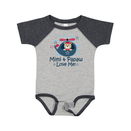 

Inktastic Mimi and Papaw Love Me Grandson Gift Baby Boy or Baby Girl Bodysuit