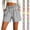 Dark Gray, variant on Summer Shorts for Women 2026 Casual Striped Bermuda Shorts Trendy Vacation Beach Cotton Linen Elastic Waist Drawstring Shorts with Pockets Dark Blue XL