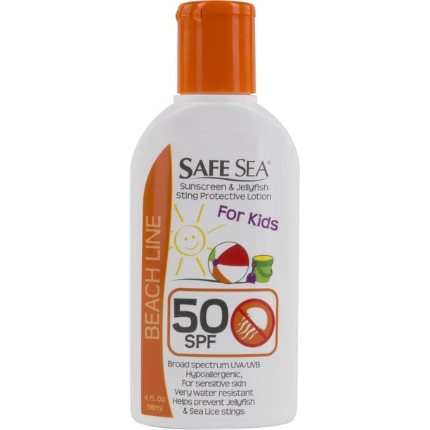 Protector solar SAFE SEA SPF50 para niños, protección contra picaduras de medusas, 3 piezas