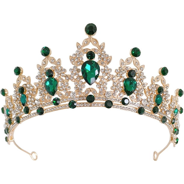 KAKOWELY Tiara nupcial de cristal, corona, tiara, tocado de boda, diadema de cumpleaños, accesorio para el cabello